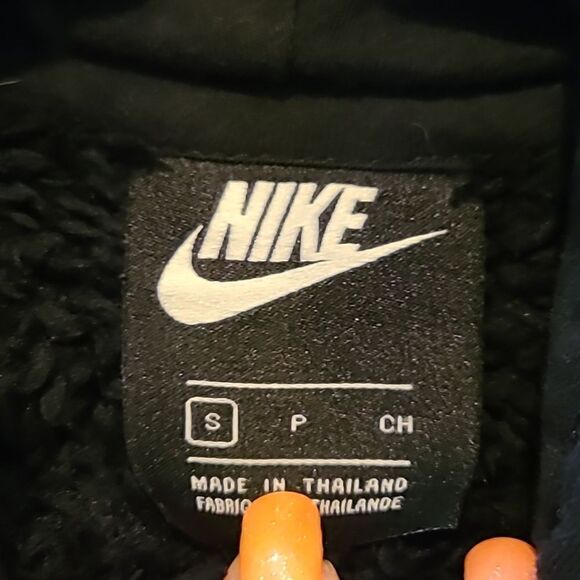 Nike women's fleece black and white cotton hooded‎ pullover size small - Picture 3 of 5